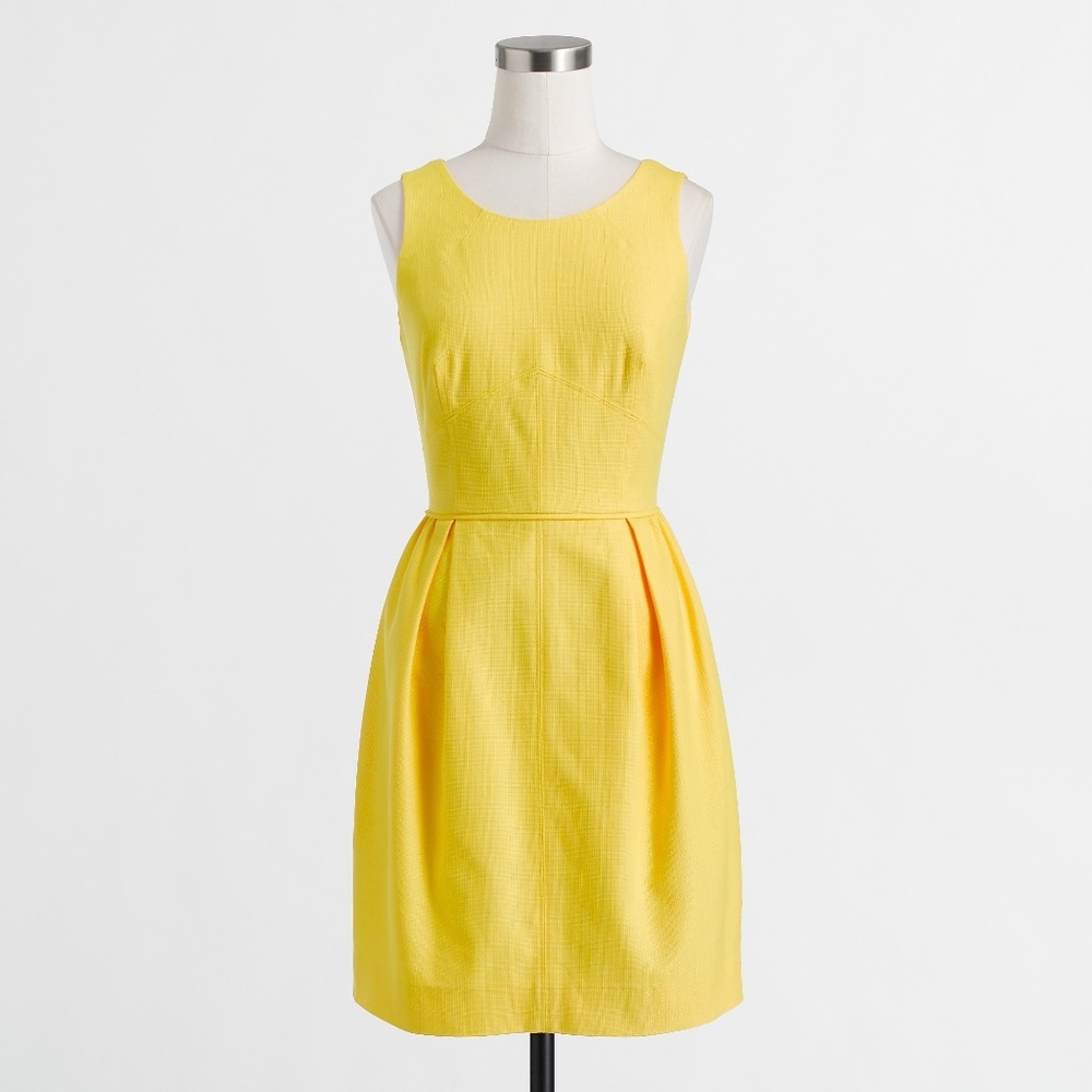 Yellow J. Crew Basketweave Dress
